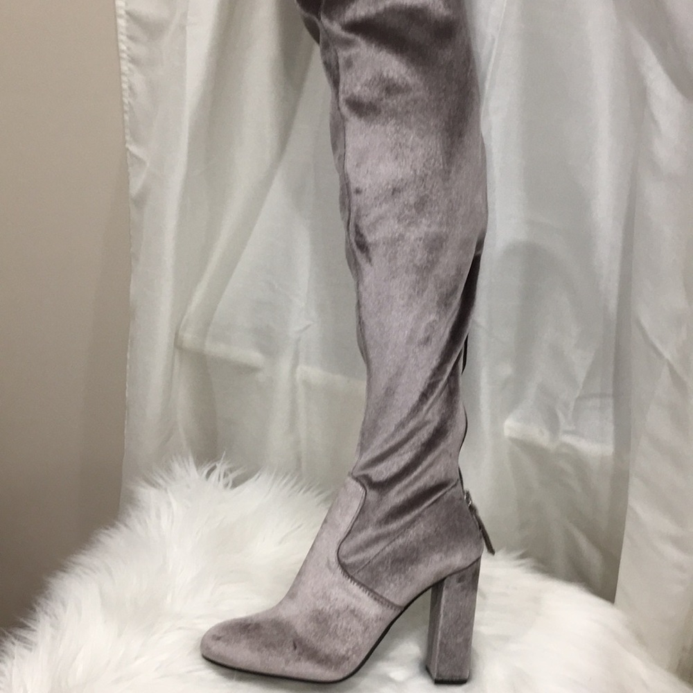 🔴 Steve Madden Grey Emotion Thigh High Boots - Picture 4 of 8